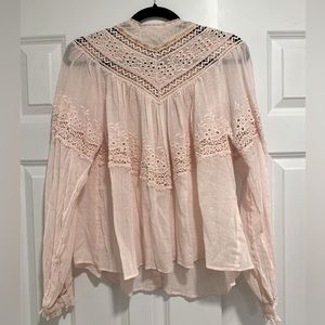 Free People Linen Lace Tunic